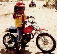 Age 5 on my new used MR50. It was a good bike with a clutch to abuse.